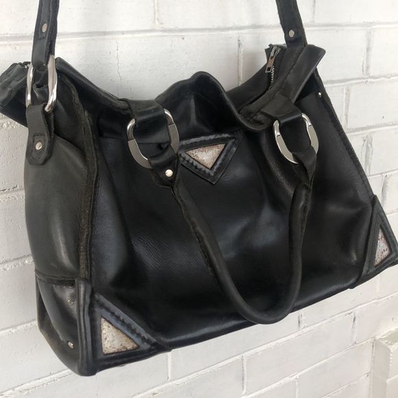 Black Leather Purse - Artisan-made - Picture 2 of 3